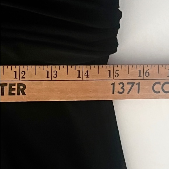 Dave & Johnny By Laura Ryner Vintage Black V-Neck Gown w/ Bling Size 11/12 EUC! - Picture 11 of 16